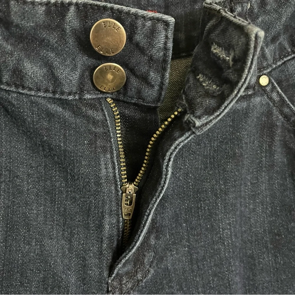 Women's Elle Wide Leg Dark Wash Mid Rise Jeans Size 14‎ 90s Y2K